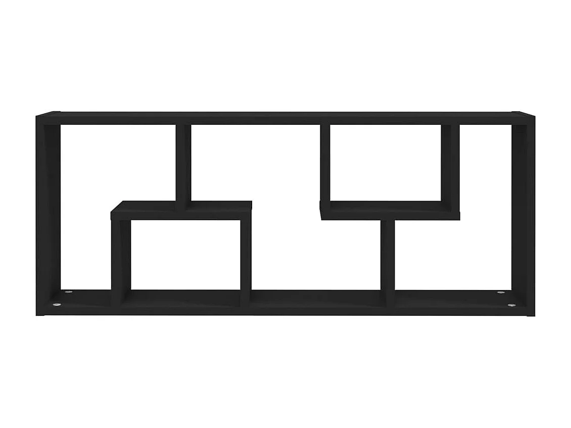 Wandregal Schwarz 36x16x90 cm Holzwerkstoff