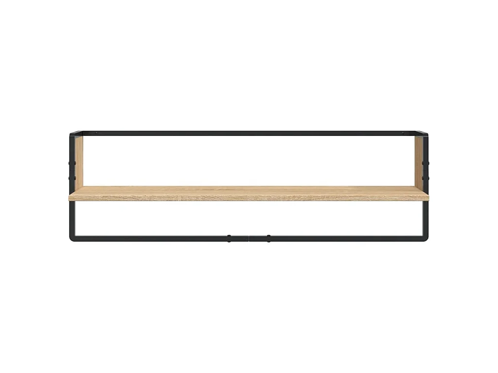 Ensemble d'étagères murales avec barres 6 pcs chêne sonoma