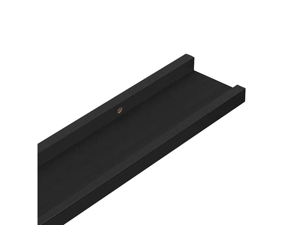 Wandregale 4 Stk. Schwarz 115x9x3 cm