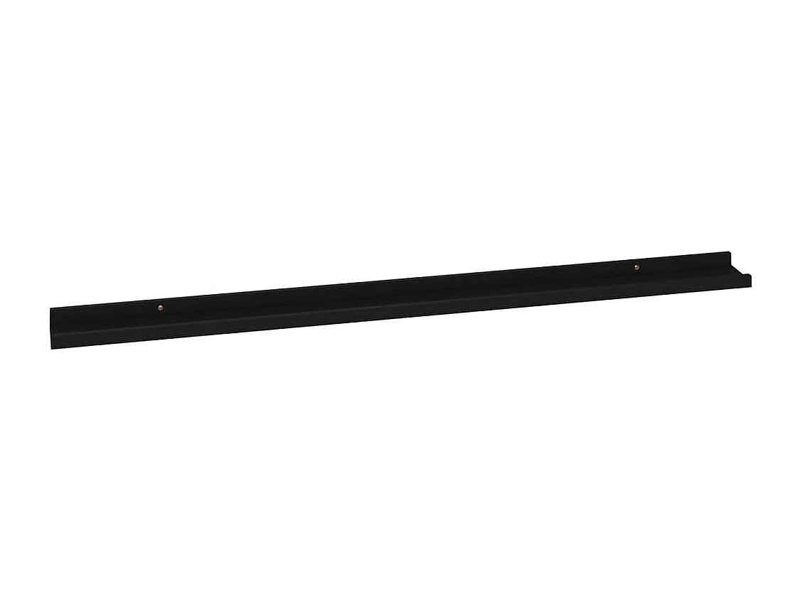 Wandschappen 4 st 115x9x3 cm zwart