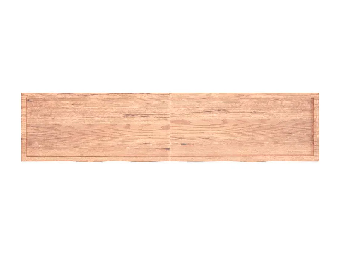 Étagère murale marron clair bois chêne massif traité