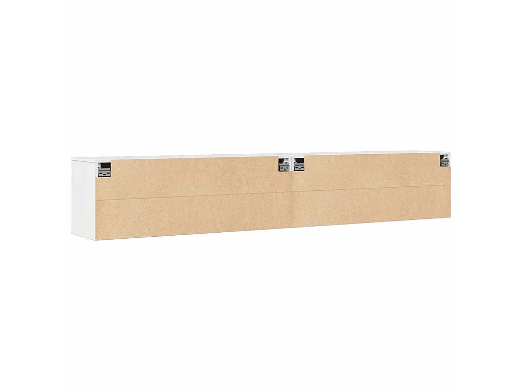 Armoires murales 2 pcs Blanc 100x30x35 cm Bois de pin massif