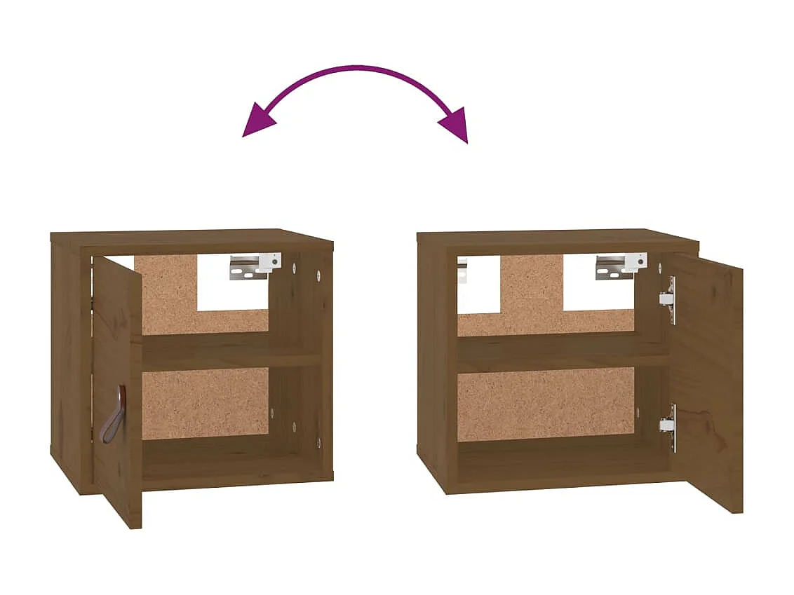 Armoire murale Marron miel 31,5x30x30 cm Bois de pin massif