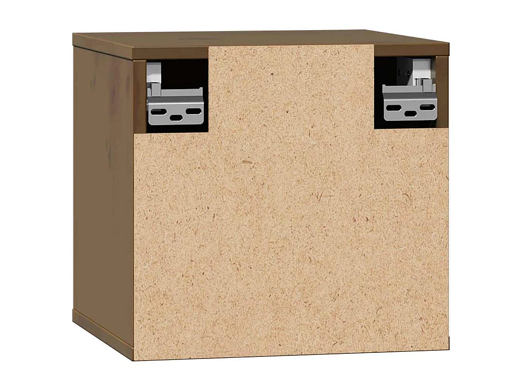 Wandkast 31,5x30x30 cm massief grenenhout honingbruin