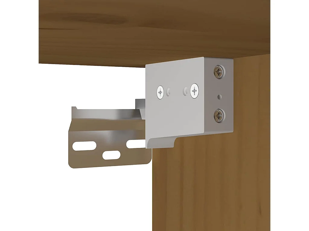 Wandkast 31,5x30x30 cm massief grenenhout honingbruin