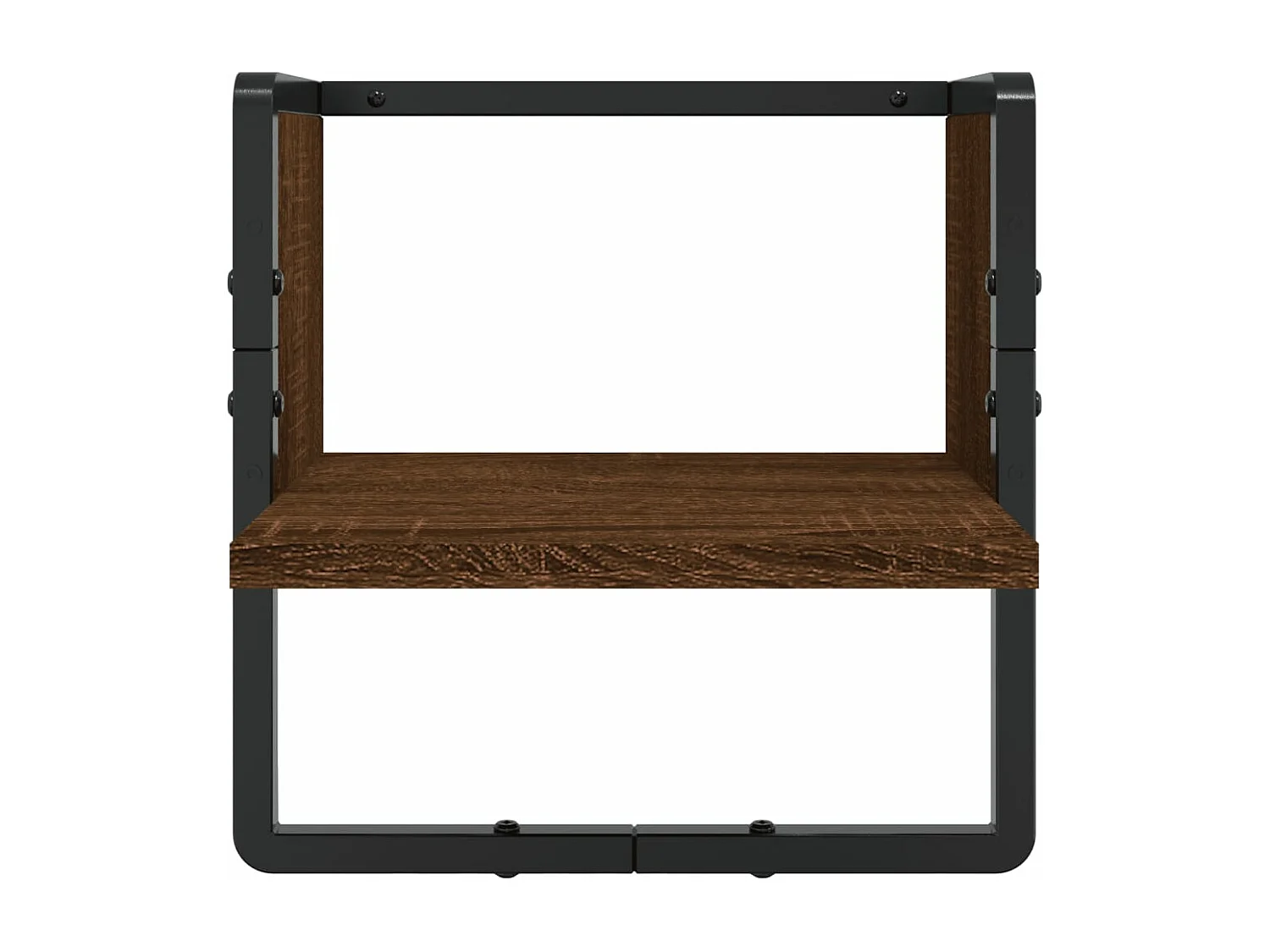 Set Mensole Parete con Aste 4pz Rovere Marrone in Multistrato