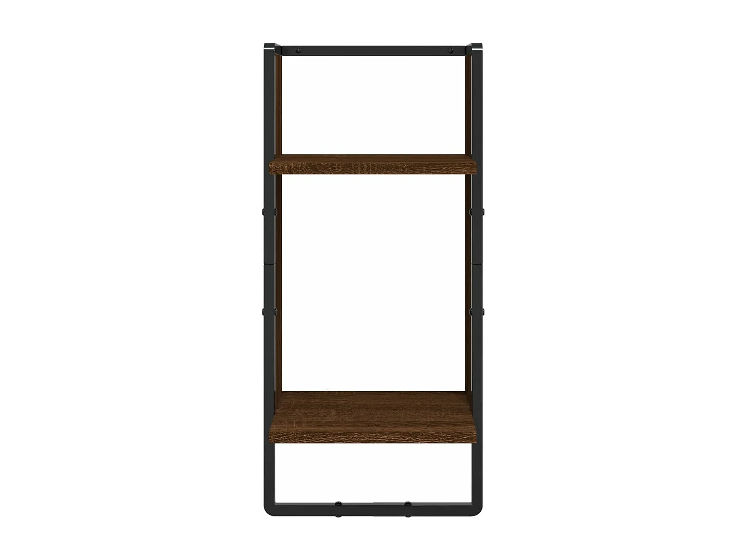 Set Mensole Parete con Aste 4pz Rovere Marrone in Multistrato