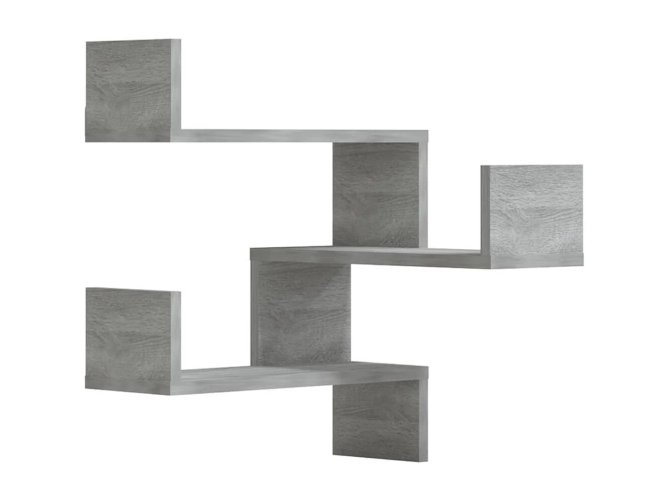 Scaffale Parete Angolo 2pz Grigio Sonoma 40x40x50cm Multistrato