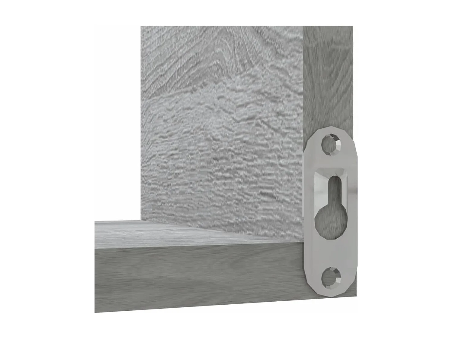Scaffale Parete Angolo 2pz Grigio Sonoma 40x40x50cm Multistrato