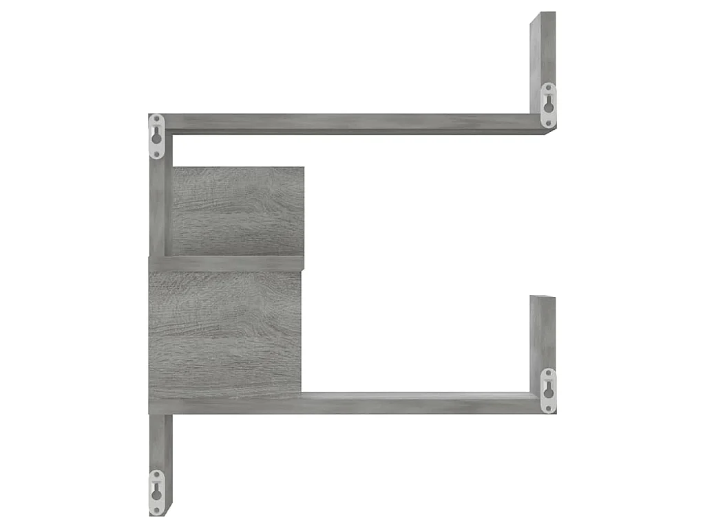 Étagères d'angle murales 2 pcs Sonoma gris 40x40x50 cm Bois