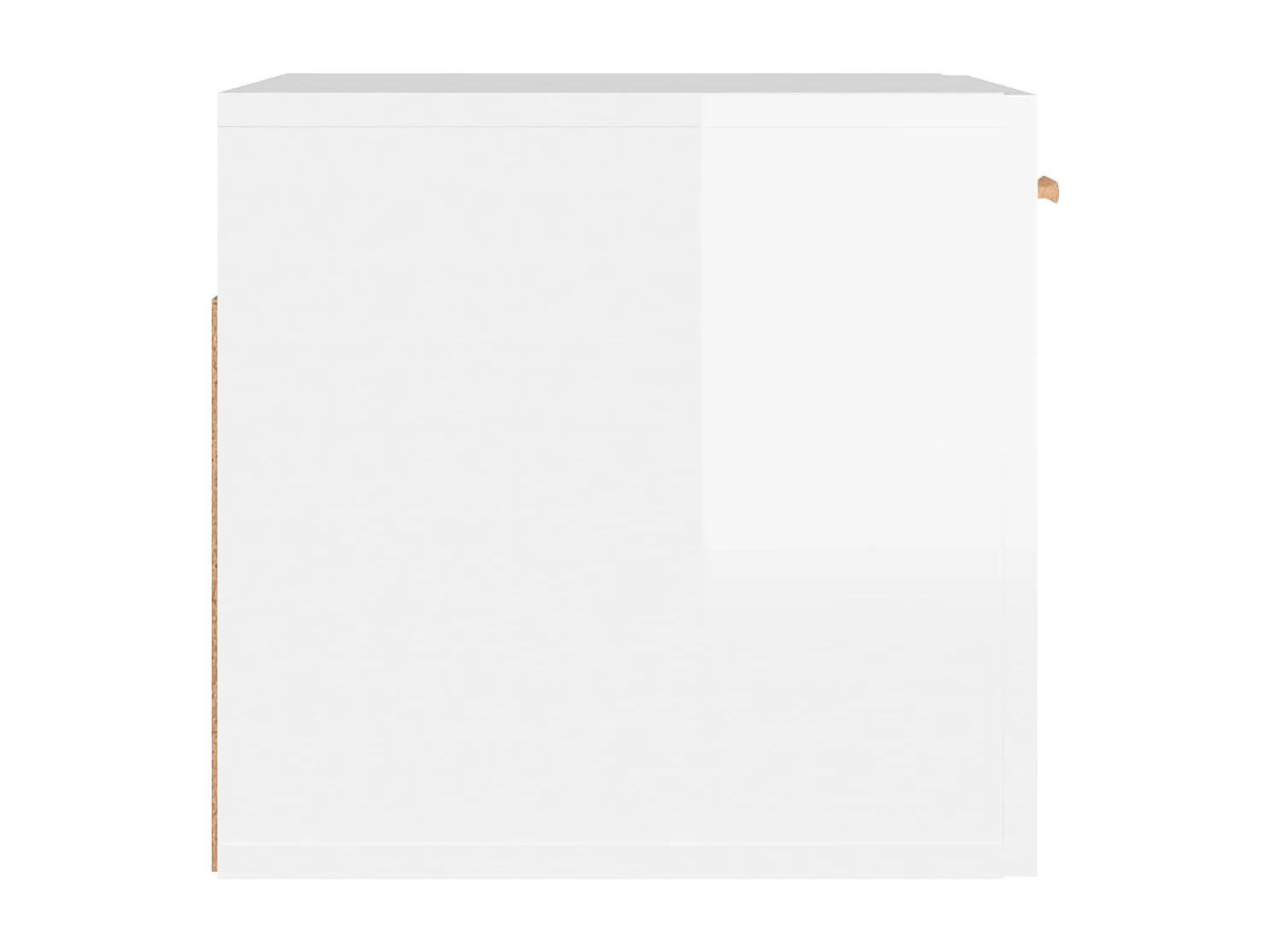 Wandkast 80x35x36,5 cm bewerkt hout hoogglans wit