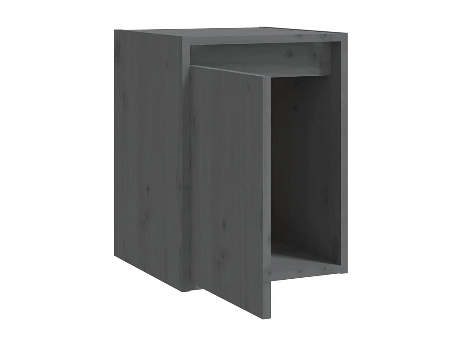 Armoire murale Gris 30x30x40 cm Bois de pin massif