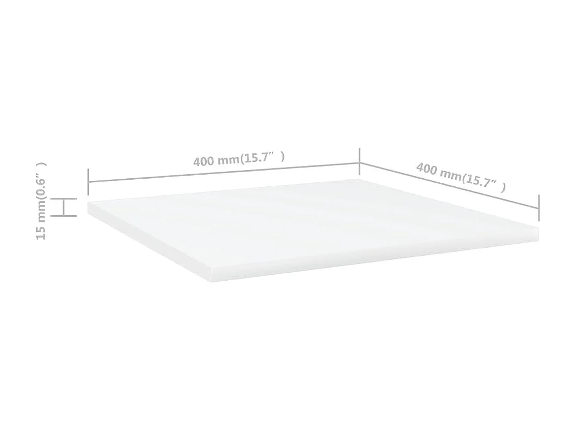 Panneaux de bibliothèque 4 pcs blanc bois d’ingénierie