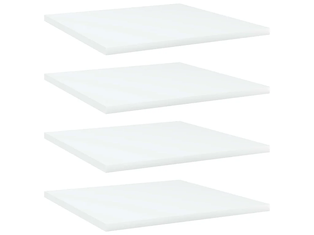 Panneaux de bibliothèque 4 pcs blanc bois d’ingénierie