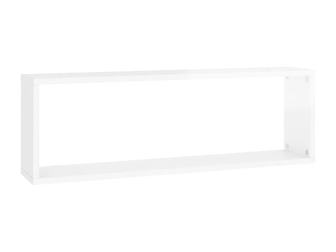Étagère cube murale 2 pcs Blanc brillant 80x15x26,5cm