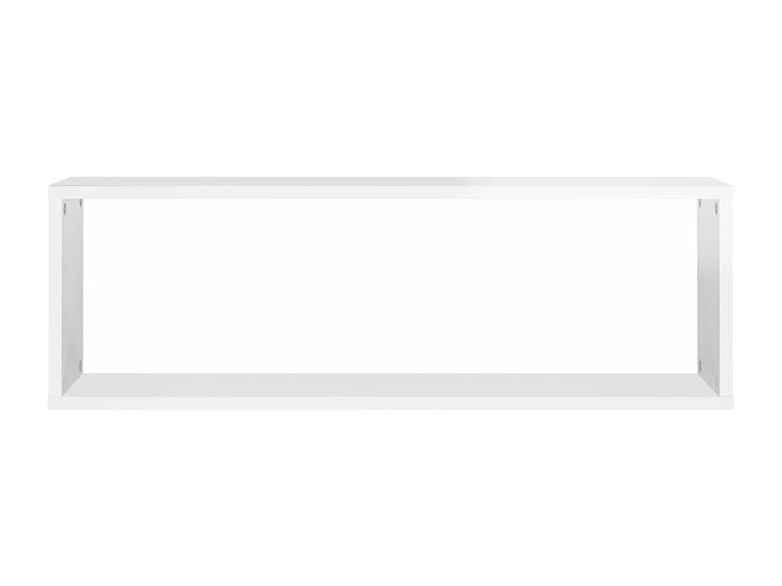 Étagère cube murale 2 pcs Blanc brillant 80x15x26,5cm