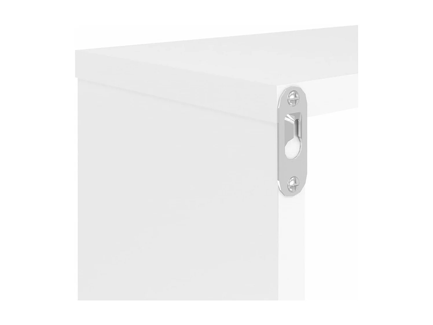 Étagère cube murale 2 pcs Blanc brillant 80x15x26,5cm