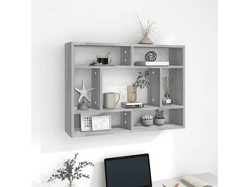 Étagère murale Sonoma gris 75x16x55 cm Bois d'ingénierie