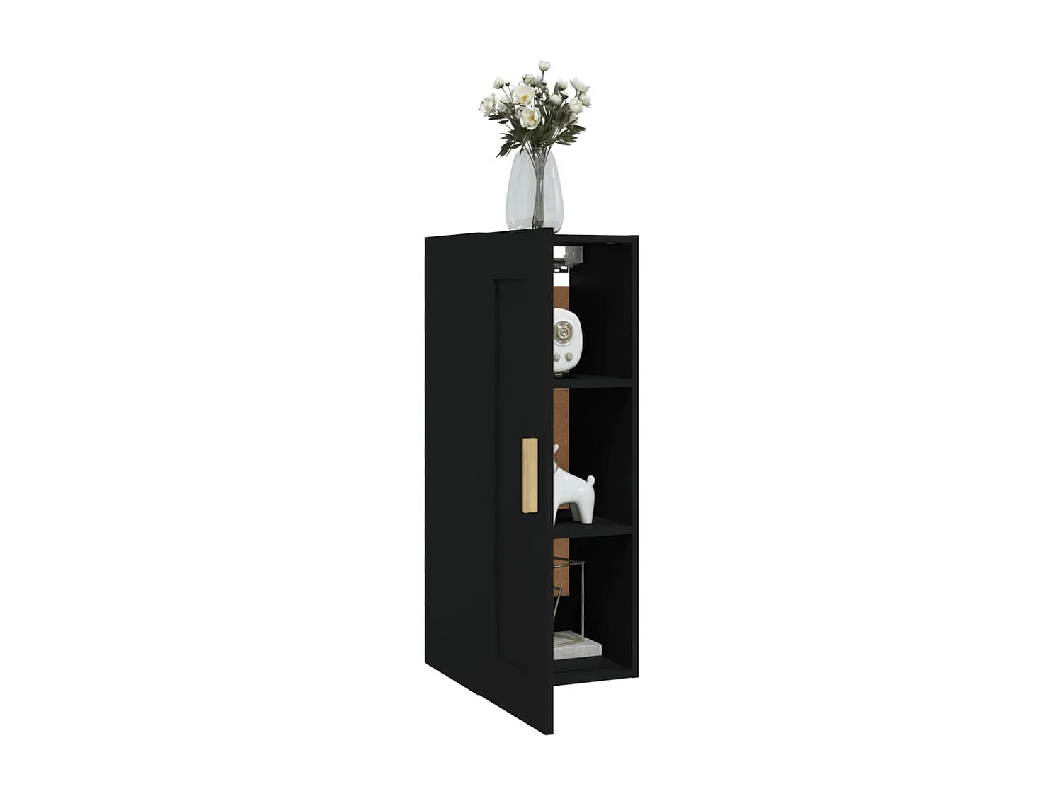 Armoire murale Noir 35x34x90 cm Bois d'ingénierie