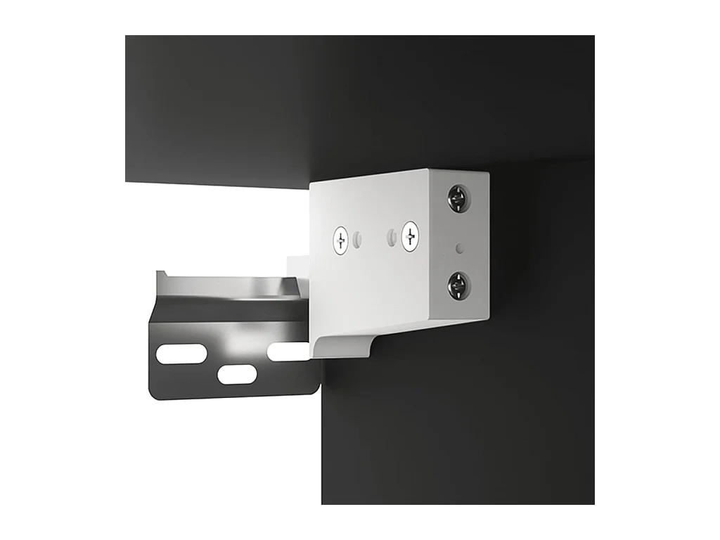 Wandkast 35x34x90 cm bewerkt hout zwart