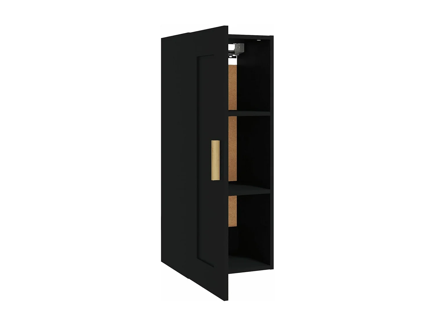 Wandschrank Schwarz 35x34x90 cm Holzwerkstoff