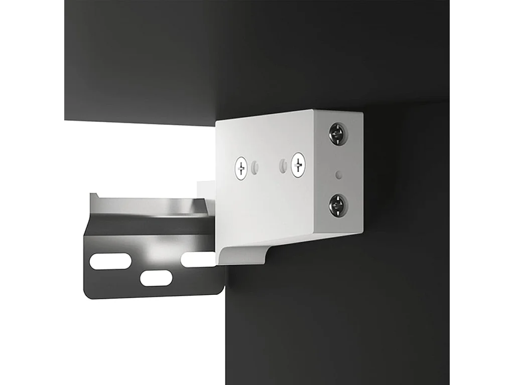 Wandschrank Schwarz 35x34x90 cm Holzwerkstoff