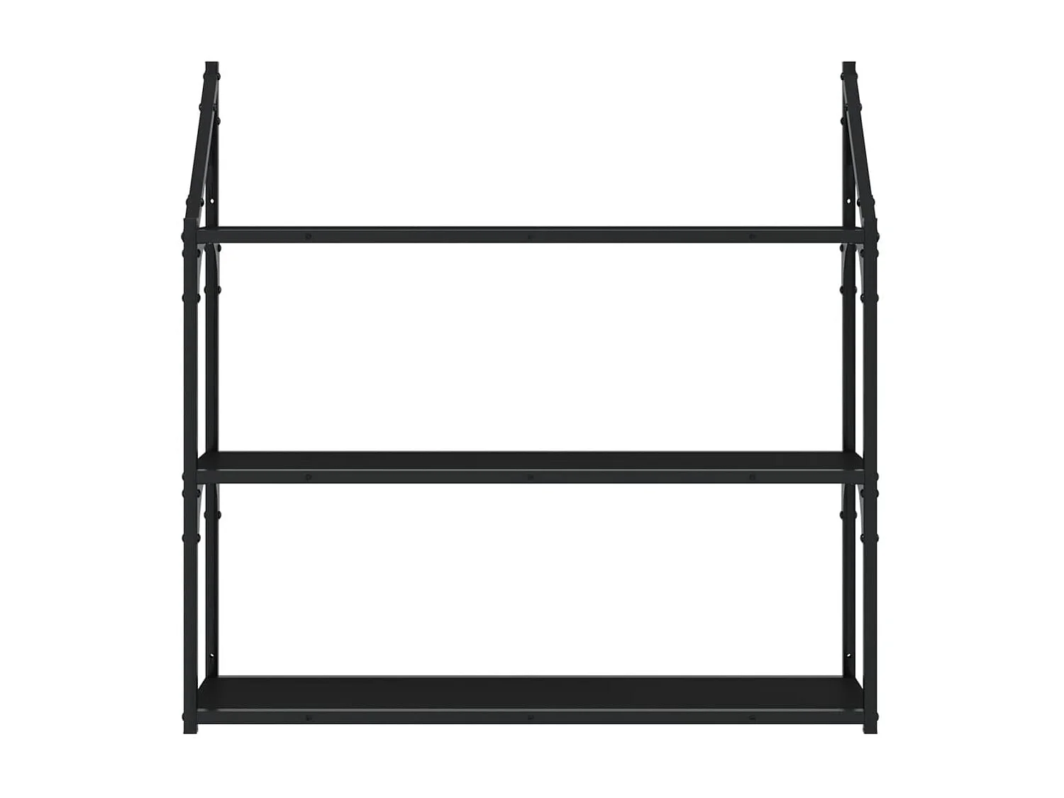 Prateleira de parede 3 níveis 80x21x78,5cm deriv. madeira preto