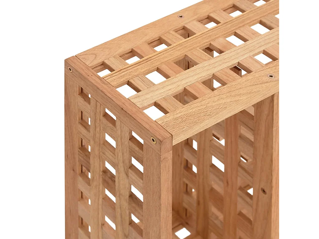 Wandregal 49x15x49 cm Massivholz Nussbaum