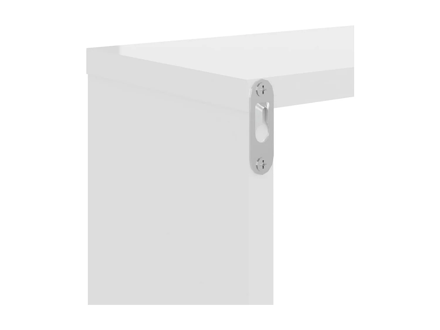 Mensole a Muro 2 pz Bianco Lucido 50x15x50 cm Legno Multistrato