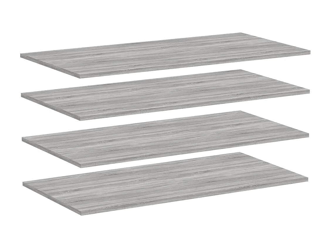 Wandregale 4 Stk. Grau Sonoma 100x50x1,5 cm Holzwerkstoff
