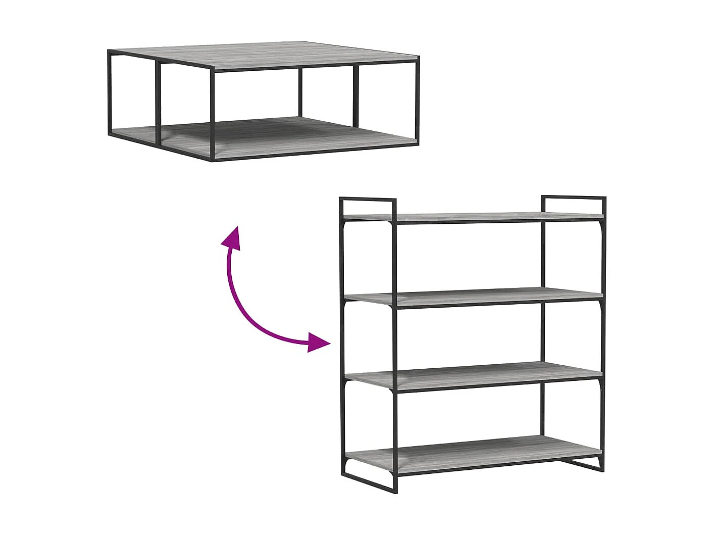 Wandregale 4 Stk. Grau Sonoma 100x50x1,5 cm Holzwerkstoff