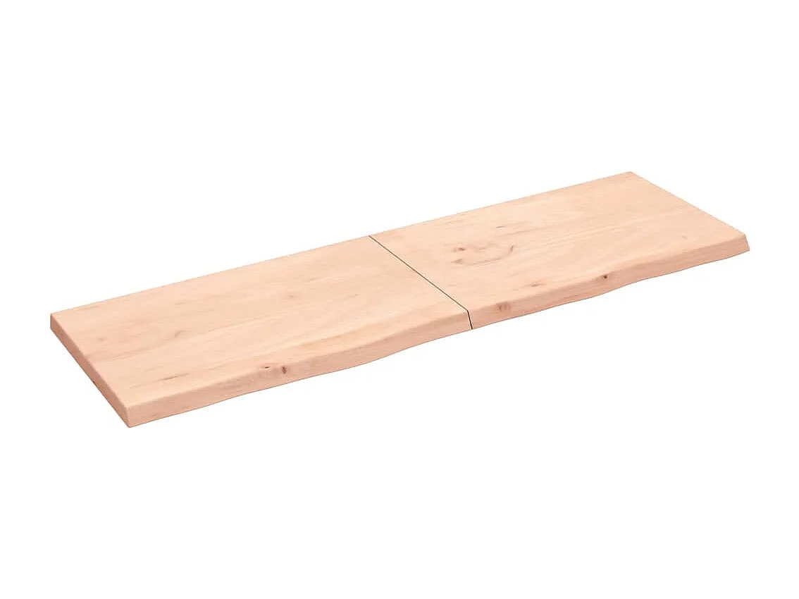 Étagère murale 200x60x(2-6) cm bois de chêne massif non traité