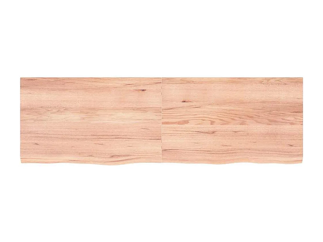 Wandregal Hellbraun 160x50x(2-4) cm Massivholz Eiche Behandelt