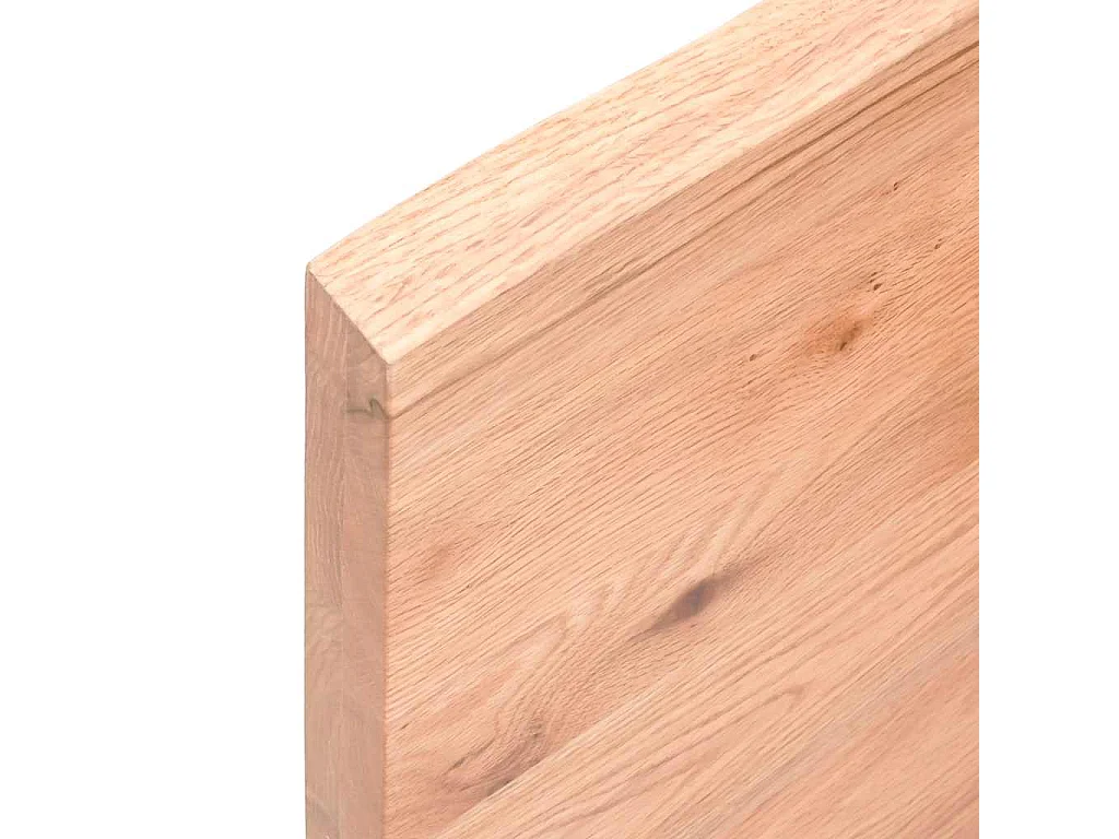 Étagère murale marron clair bois chêne massif traité