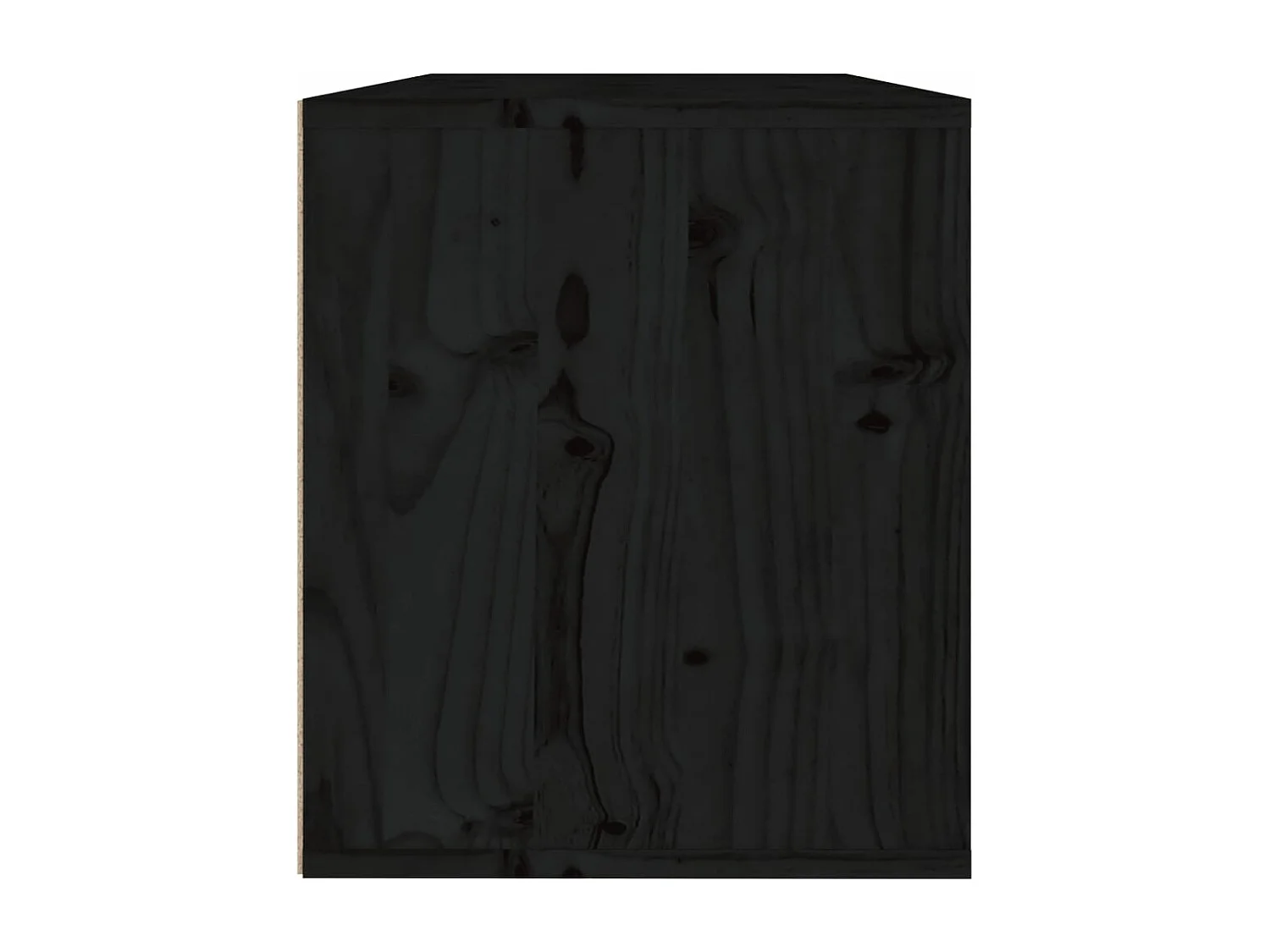 Armário de parede 60x30x35 cm madeira de pinho maciça preto