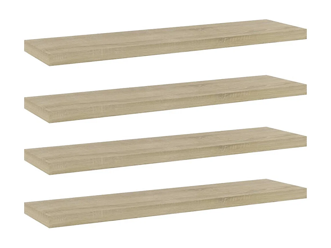 Panneau de bibliothèque 4 pcs chêne sonoma bois d’ingénierie