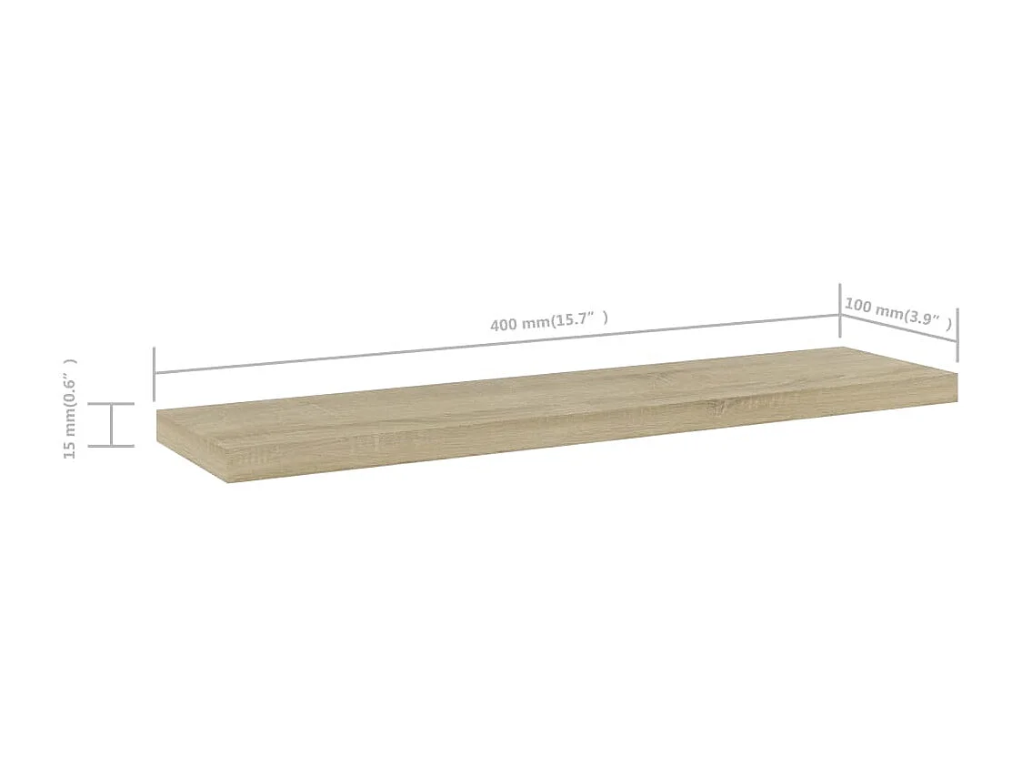 Panneau de bibliothèque 4 pcs chêne sonoma bois d’ingénierie