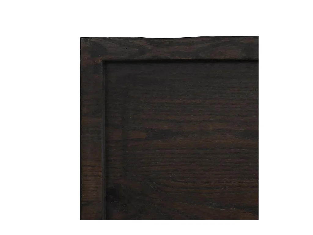 Wandregal Dunkelbraun 120x40x(2-4)cm Massivholz Eiche Behandelt