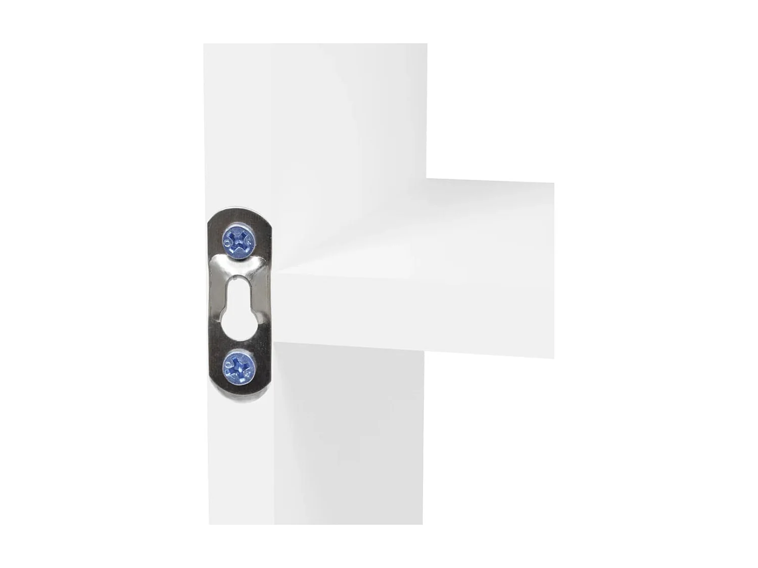 Prateleira exposição parede 8 compartimentos branco brilhante