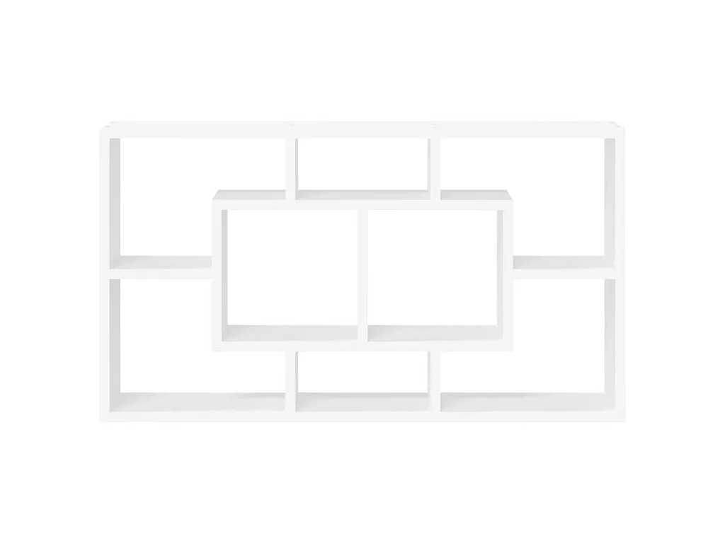 Wandschap 8 vakken hoogglans wit