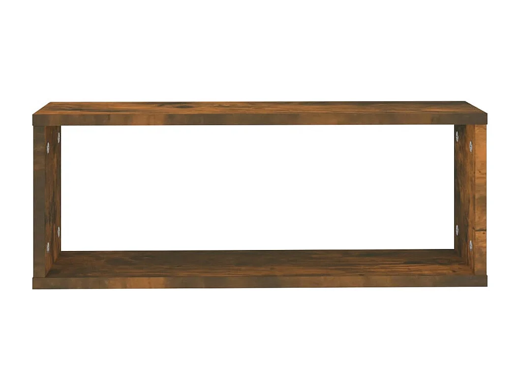 Étagères murales cube 6 pcs Chêne fumé 60x15x23 cm Bois