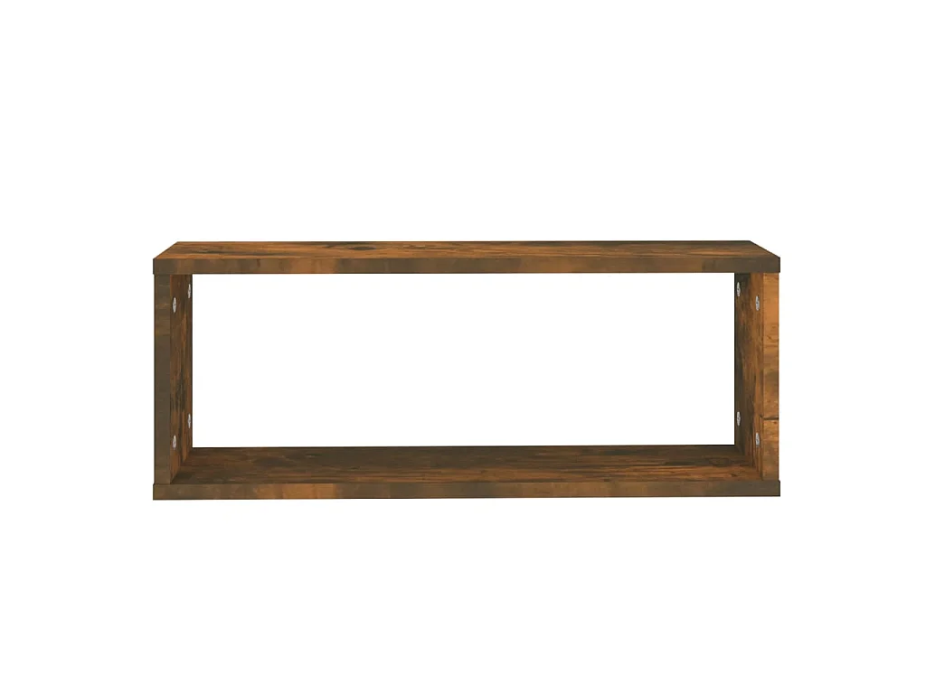 Étagères murales cube 6 pcs Chêne fumé 60x15x23 cm Bois