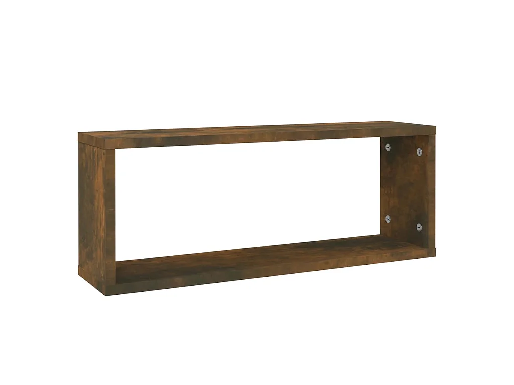 Étagères murales cube 6 pcs Chêne fumé 60x15x23 cm Bois