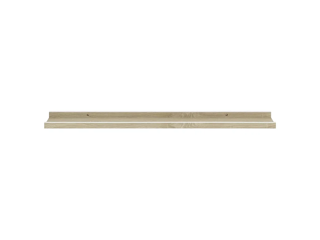Mensole da Parete 2 pz Bianco e Rovere Sonoma 80x9x3 cm