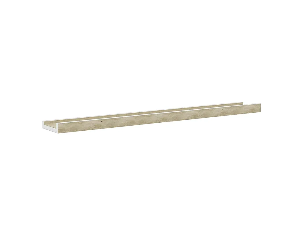 Mensole da Parete 2 pz Bianco e Rovere Sonoma 80x9x3 cm