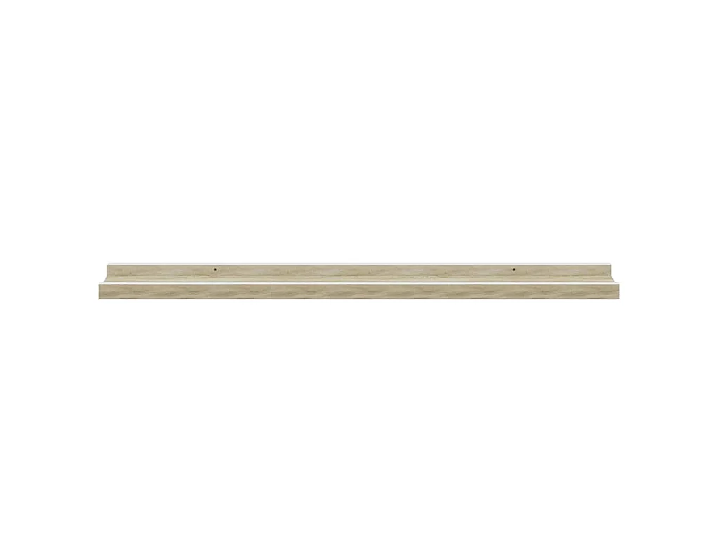 Étagères murales 2 pcs blanc et chêne sonoma 80x9x3 cm