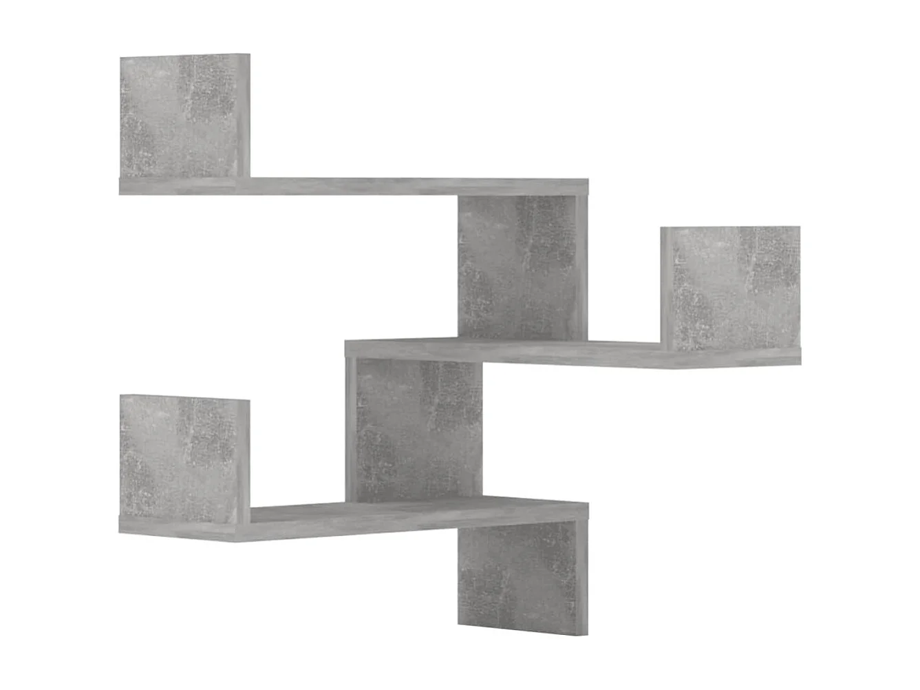 Estantes canto p/ parede 2pcs deriv. madeira cinza cimento