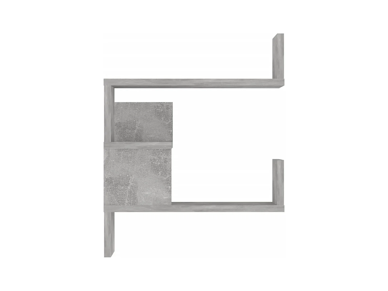 Estantes canto p/ parede 2pcs deriv. madeira cinza cimento