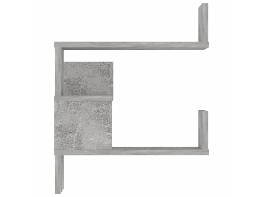 Hoekwandschappen 2 st 40x40x50 cm bewerkt hout betongrijs