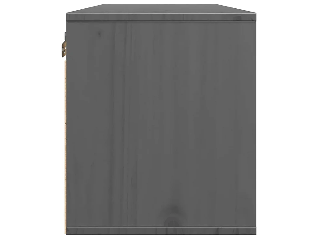 Wandkasten 2 st 45x30x35 cm massief grenenhout grijs